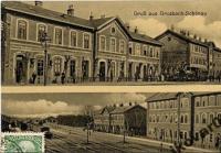 Hrušovany nad Jevišovkou - budova nádraží v době první republiky