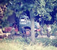 Ašsko. Nové Domy (Neuhausen). Prodej dřeva do Bavorska na počátku sedmdesátých let 20. století