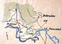 Dubina (Eichelberg) on the service map of the BG. 1950s