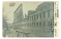 Přádelna v Ouvalově ulici po požáru