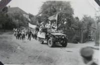 Liberation celebrations in Kolovec, May 1945