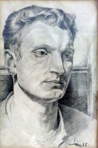 27 - manžel Václav Obadálek - kresba z roku 1955
