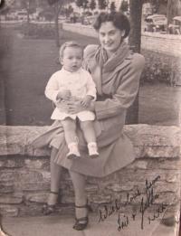Václav Ruprecht's English wife Iris and their son Jaroslav. Václav died as an RAF airman in England.