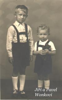Jiří a Pavel Wonkovi v dětství