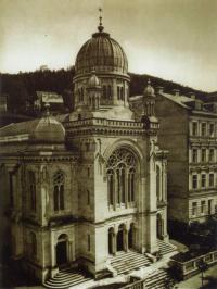 Synagoga v Karlových varech, zničená během Křišťálové noci 1938
