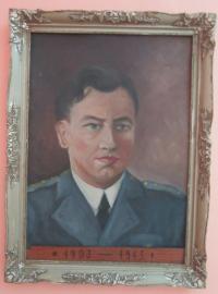 Portét Františka Sobotíka v uniformě leteckého důstojníka