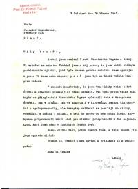 Dopis náčelníka Junáka Prof. Dr. Rudolfa Plajnera