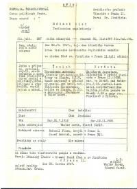 Oddací list, z něhož je patrno, že před zatčením pracoval A. Rozenkrac v okresní nemocenské pojišťovně jako úředník