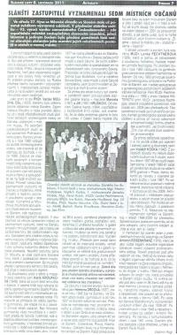 Vyznamenání in memoriam udělené městským zastupitelstvem