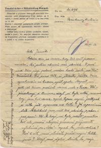 Dopis z vězení manželce -1