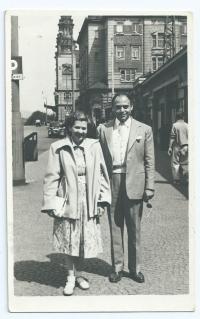 Marianna with Herbert Lom, Prague 1947