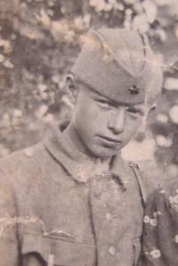 Vincent Laš in the 6th Slavonian troop in 1945, Yugoslavia
