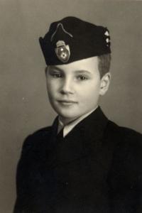 Péter Nikolits in the Cistercian uniform