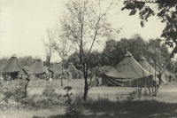 Americký tábor v Borském parku 1945