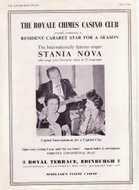 Poster advertising the music performance of Stanley Nova