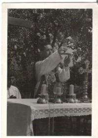 Štefan Šilhár - celebrating a holy mass in 1960s