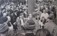 Pohřeb popravených představitelů Obrany Slezska v roce 1946 v Opavě