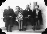 Katalin Mester with her parents and grandparents in 1948