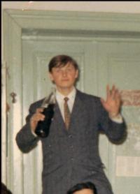 Ferenc Schlaffer in the refugee camp in Treiskirchen, 1968