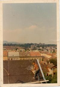 Ferenc Schlaffer in work in Wien, 1970