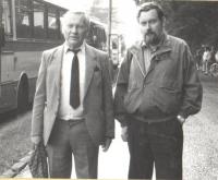 L. Kochánek in Pelhřimově with Mayor John Tomasek