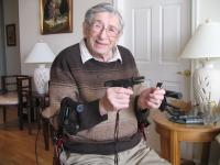 Harry Feinberg with a gun, New Jersey 2008