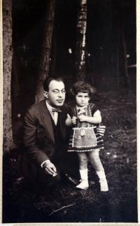 Anna Vohryzková s otcem ve dvacátých letech