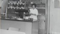 Gerendášová Klára as a bartender, 1960