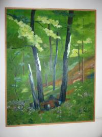 From Klecany Grove (Pavel Kuneš, oil on canvas, 105 x 90cm)
