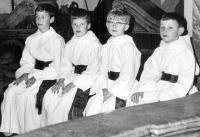 Acolytes from St. Ignatius church in Prague, late 1960s