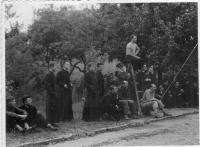 7f - Volejbal na seminární zahradě, Litoměřice 1958