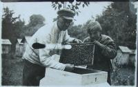 Young Václav Houška as a Beekeeper