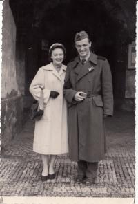 Maják with his wife Dagmar