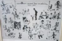 Tablo absoloventů rolnické školy ve Smiřicích v roce 1940, kde studoval Jan Sklenář