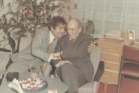 Antonín Huněk and Ladislav Husák, Christmas 1971, Switzerland