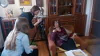 "Recording interview for The stories of our neighbours project”