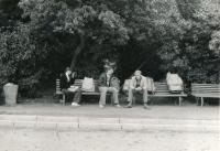 Jedna z akcí s křesťanskou mládeží  1979