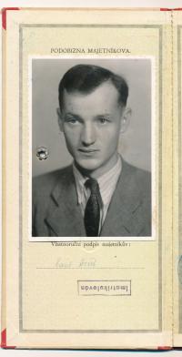 Studijní průkaz Karla Hoška