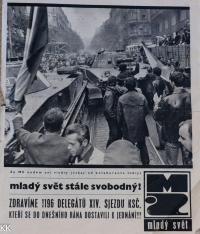 Mladý svět - magazine in the first days occupation