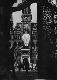 portrét Ludvíka Svobody na liberecké radnici