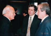 László Nagy and Árpád Göncz after the awards banquet, 1999