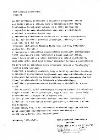 Mária Filep's requesting letter to Sopron (to the Hungarian Democratic Forum)