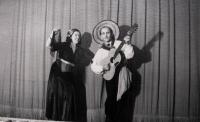 A scene from the cabaret, Bobina was tap-dancing and singing splendidly, Glashütte, 1943