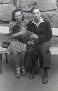 S Františkem na výletě v Drážďanech, 1944