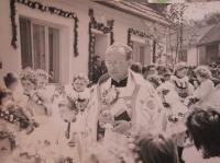 Celebration of the first mass of P. Josef Freml in Šumice on July 13, 1969