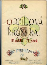 Titulní strana skautské kroniky 3. oddílu Místek