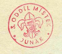 razítko skautského 3. oddílu Místek