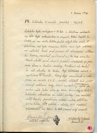 Ukázka z poválečné kroniky 3. oddílu Místek