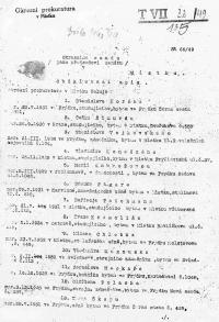 Obžalovací spis nad ilegální odbojovou skautskou skupinou str.1