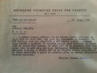 document certifying the imprisonment of Mr. Jedlička